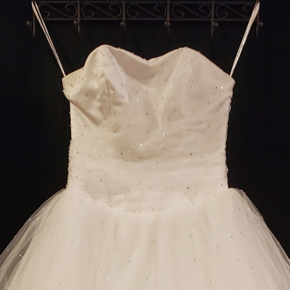 Sparkling Crystal Beading on Tulle Morilee Bridal
